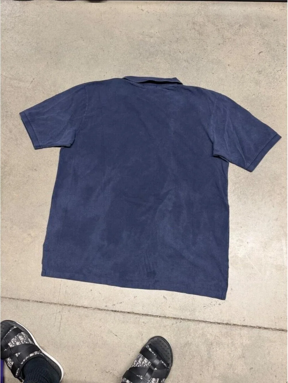 VTG 90s Polo Ralph Lauren Polo Shirt Faded Made in USA Navy